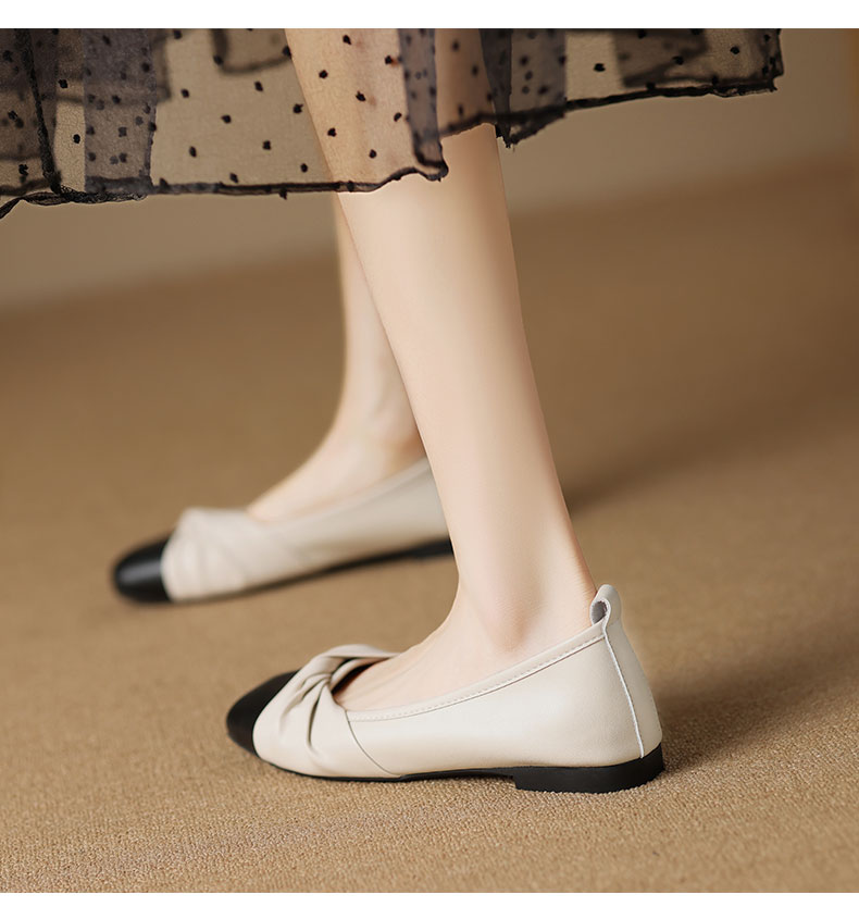 zhr单鞋女小香风豆豆鞋一脚蹬2023年新款夏秋法式乐福小皮鞋休闲