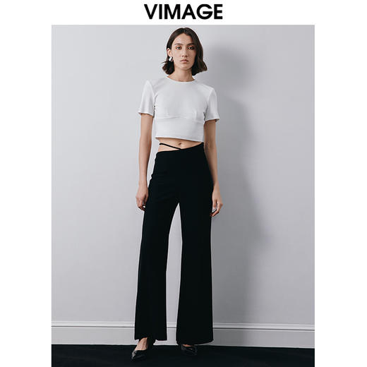 VIMAGE纬漫纪秋季新款时尚百搭高腰裤V2005603 商品图1