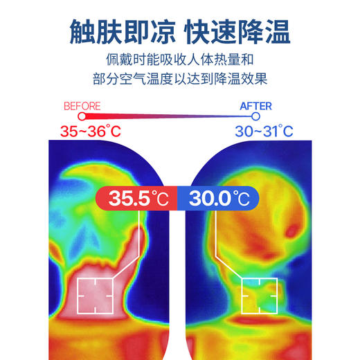 黑科技 | amy 24℃凉感冰环 户外运动随身降温神器（黑白两色可选） 商品图4