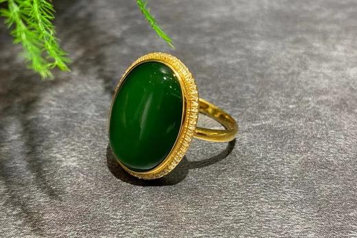 【御珠宫坊】金镶碧玉戒指 商品图2