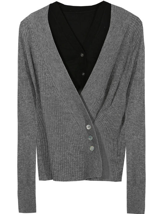 Self Who绵羊毛可拆两件套毛衣针织衫背心解构主义风开衫2023夏 商品图4