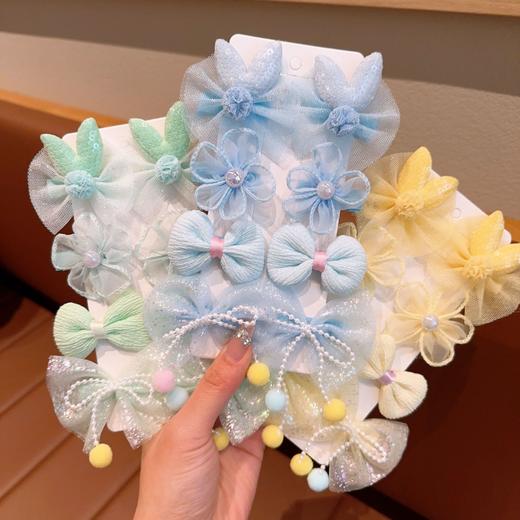 「十件套！数款可选」儿童宝宝发圈马克龙女童发夹啾啾辫小号发绳头饰发饰女孩配饰 商品图0