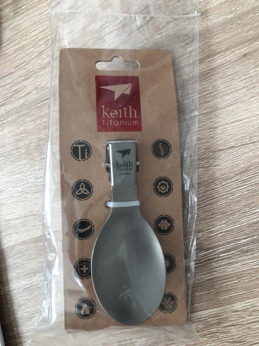 keith铠斯折叠钛勺户外旅行家用超轻汤匙纯钛勺便携餐具Ti5302 商品图0
