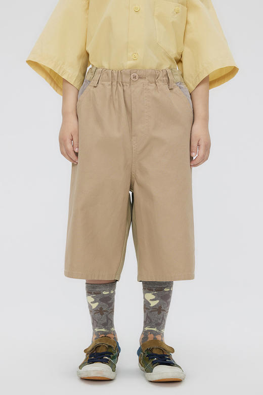 jnby   23年秋款  全棉撞色宽松直筒中裤  1N7E13620 商品图0