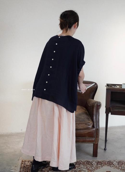 5折(g)2色前后两穿麻质上衣 商品图7