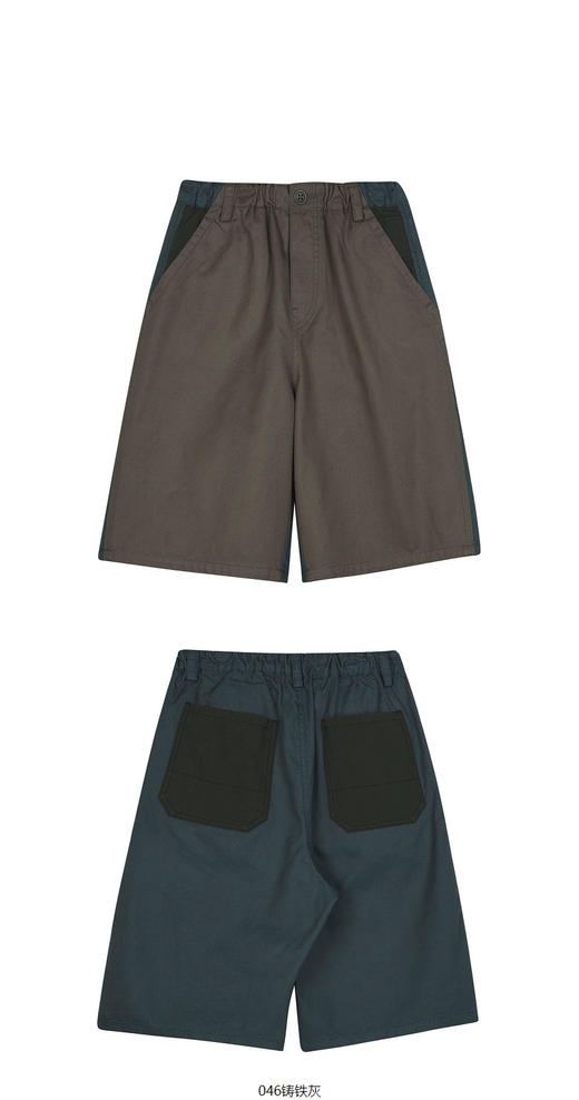 jnby   23年秋款  全棉撞色宽松直筒中裤  1N7E13620 商品图11