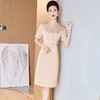 LC-2279新款婚宴年轻喜婆婆婚礼服高贵优雅连衣裙平时可穿 商品缩略图4
