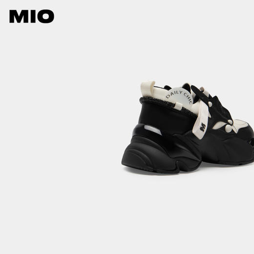 MIO米奥春季圆头高跟复古街潮运动老爹鞋舒适厚底炫酷休闲鞋女鞋M234536470 商品图4