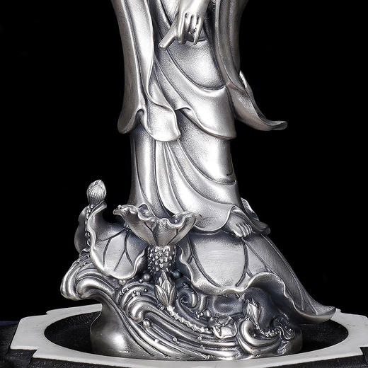 子佩集S999银【立莲观音】摆件【MYA4017】纯银2306 商品图2