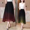 夏新款百搭，高腰中长渐变色雪纺裙中老年大码半身裙KQL-435H5361 商品缩略图0