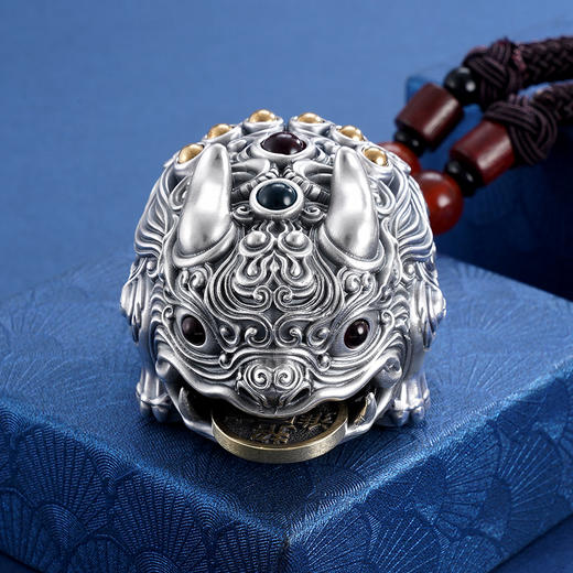 子佩集S999银【双头貔貅】手把件【BJ001171】纯银2306 商品图1