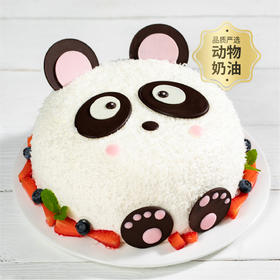 【熊猫嘟嘟】儿童蛋糕，胖嘟嘟的脑袋，憨厚可掬的外表 ，给生活增添一份童真与快乐。（望江幸福西饼）