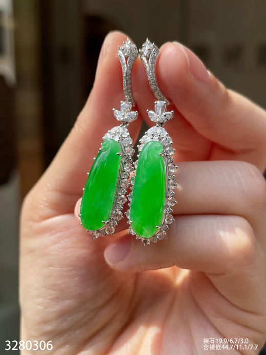冰艳绿福瓜耳坠 59999【3280306】 商品图5