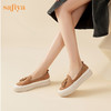 Safiya/索菲娅2023秋季新品闲适假日风休闲流苏透气软底深口渔夫鞋 SF33112428 商品缩略图1