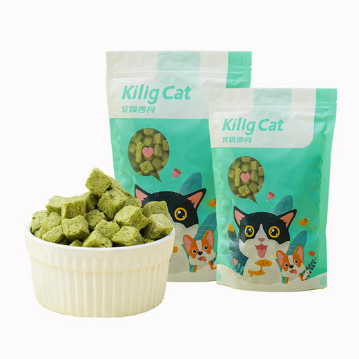 kiligcat冻干猫草粒50g\100g 0添加猫咪零食小方块化毛球【清仓中】 商品图3
