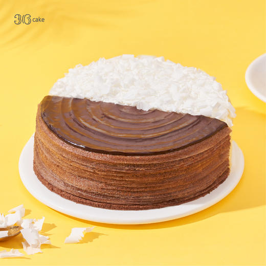 榴莲黑巧双拼 手作千层，可选6/8英寸 商品图0