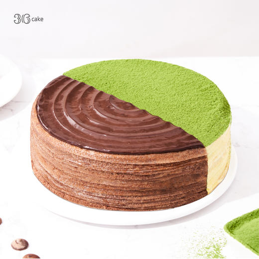 抹茶黑巧双拼 手作千层，可选6/8英寸 商品图0