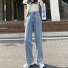 【夏季新款！直筒高腰牛仔裤】复古牛仔裤女高腰设计，能够显瘦且穿着舒适，2021新款宽松直筒，带有BF风格的垂感阔腿拖地裤潮流设计，适合夏季通用场景，让你时尚又自在。 商品缩略图3
