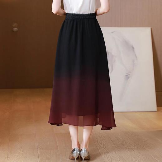 夏新款百搭，高腰中长渐变色雪纺裙中老年大码半身裙KQL-435H5361 商品图2