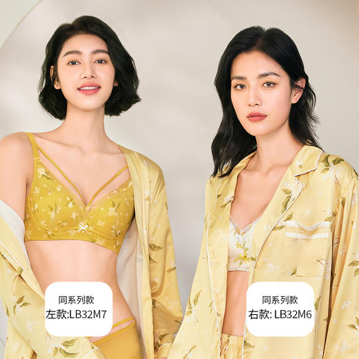 都市丽人自然舒适B杯适穿蕾丝内衣薄款3/4杯常规文胸树脂胶圈三排扣LB32M6 商品图2