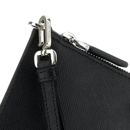 PRADA 普拉达 男士 Saffiano 皮革珐琅金属三角形徽标手包 黑色 2NH020 PN9 F0002 商品图3