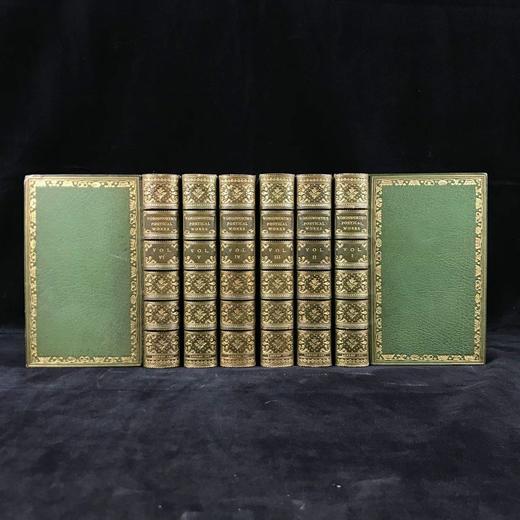 书口藏画里维埃工坊特装本！1881年 华兹华斯诗集（全6卷） 1幅肖像版画插图 全真皮精装36开 商品图0