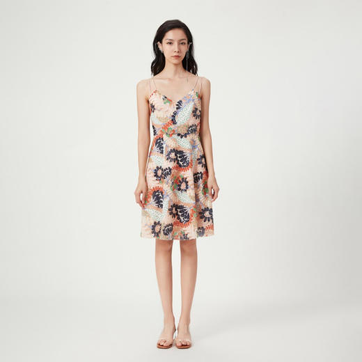 仙境繁花亮片吊带修身连衣裙 商品图1