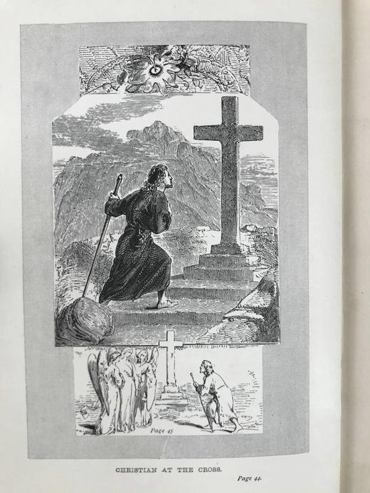 1889年 班扬《天路历程》 8幅插图 漆布精装32开 商品图2