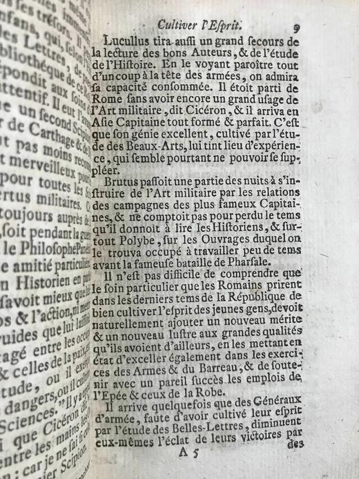 【法语】1759年 著名历史学家罗林《书信论》（全4卷） 1幅版画插图 全真皮精装64开 商品图5