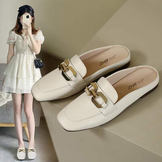 ZHR2023夏季新款透气半拖穆勒拖舒适时尚透气拖鞋外穿居家 商品图0