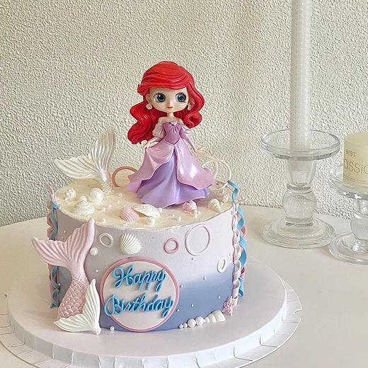 【美人鱼公主】-女孩生日蛋糕/儿童蛋糕 商品图0