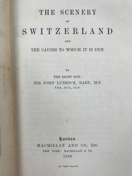 1896年 瑞士风景 154幅插图 漆布精装32开 商品图4