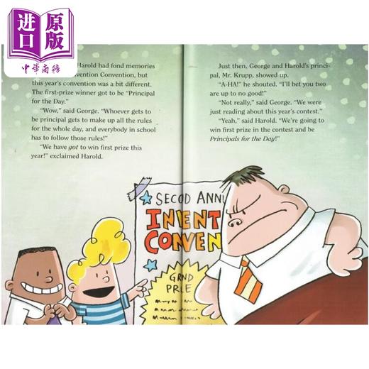 预售 【中商原版】Captain Underpants Paperback Color Edition#1-11 内裤超人全彩版1-11册平装套装 英文原版学乐儿童幽默故事书 商品图3