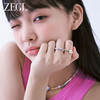 ZEGL设计师小怪兽彩串可爱人造珍珠戒指女小众设计指环彩色食指戒 商品缩略图2
