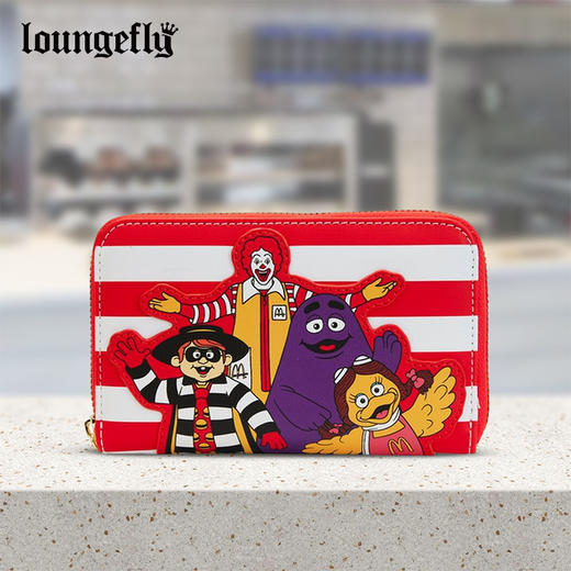 Loungefly McDonald's Ronald McDonald and Friends Zip Around Wallet 麦当劳叔叔和朋友们拉链钱包 45147 商品图1