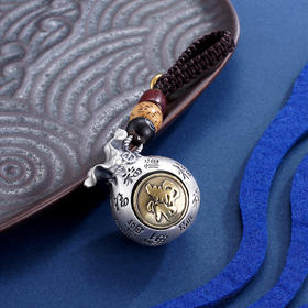 子佩集S999银【年福一年】钥匙扣【YSG734】纯银-福可转动2306