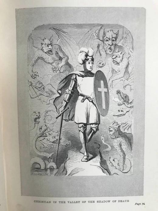 1889年 班扬《天路历程》 8幅插图 漆布精装32开 商品图8