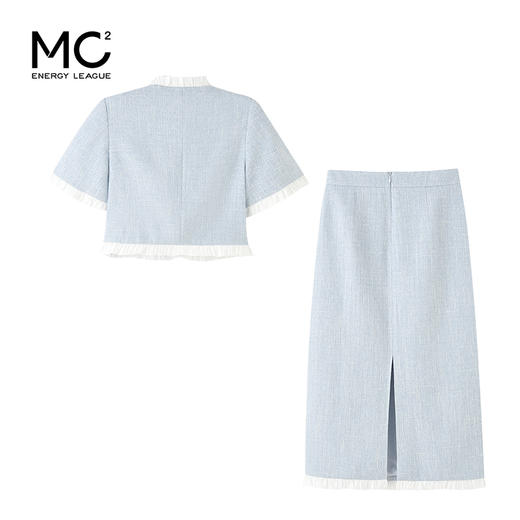 小香风木耳边上衣C3224583+小香风木耳边半裙Q3224584 商品图4