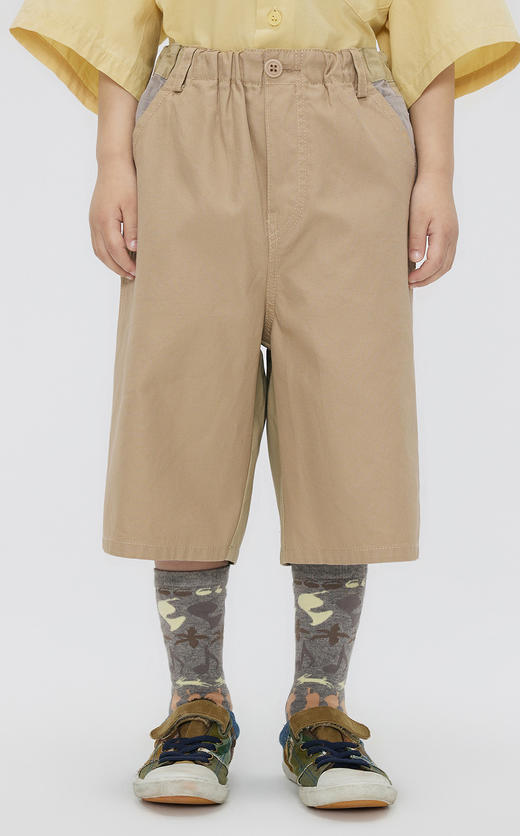 jnby   23年秋款  全棉撞色宽松直筒中裤  1N7E13620 商品图4