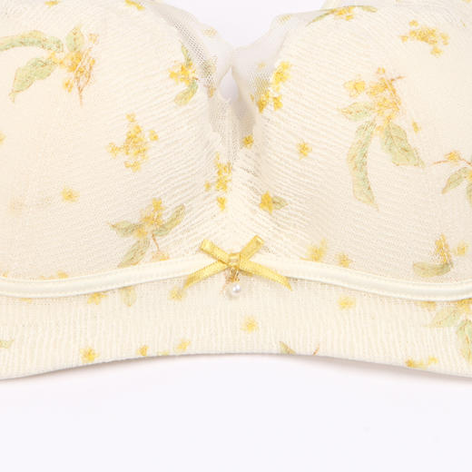 都市丽人自然舒适B杯适穿蕾丝内衣超薄款3/4杯常规文胸软钢圈三排扣LB32M7 商品图7