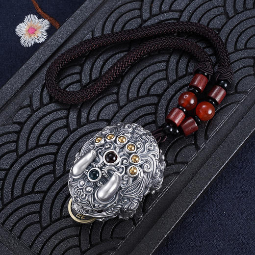 子佩集S999银【双头貔貅】手把件【BJ001171】纯银2306 商品图5