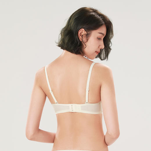都市丽人自然舒适B杯适穿蕾丝内衣薄款3/4杯常规文胸树脂胶圈三排扣LB32M6 商品图7