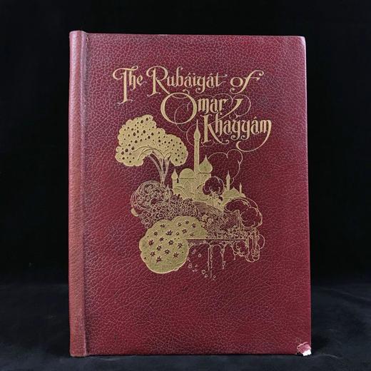 约20世纪早期 鲁拜集 罗宾逊4幅精美彩色插图 真皮精装16开 商品图0