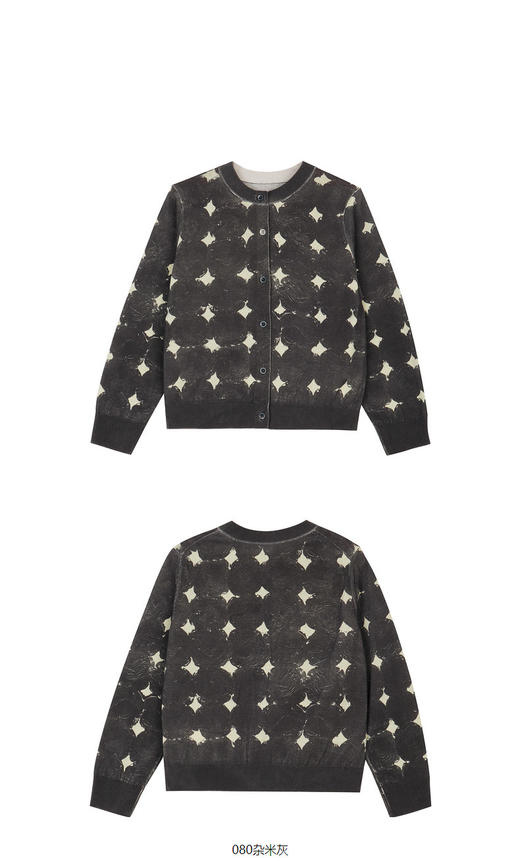 jnby  23年秋款  轻薄保暖短款开襟毛衫  1N7313520 商品图12