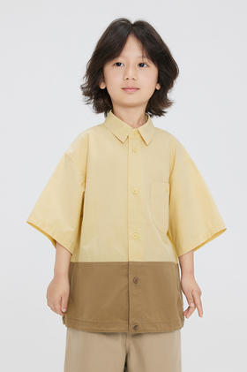 jnby  23年秋款  全棉撞色短袖衬衣  1N7213630