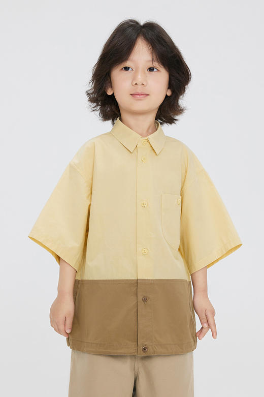 jnby  23年秋款  全棉撞色短袖衬衣  1N7213630 商品图0