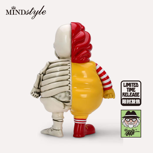 MINDstyle Ron English MC Supersized Original 麦胖（半骷髅拼接）艺术收藏手办摆件 3547 商品图3