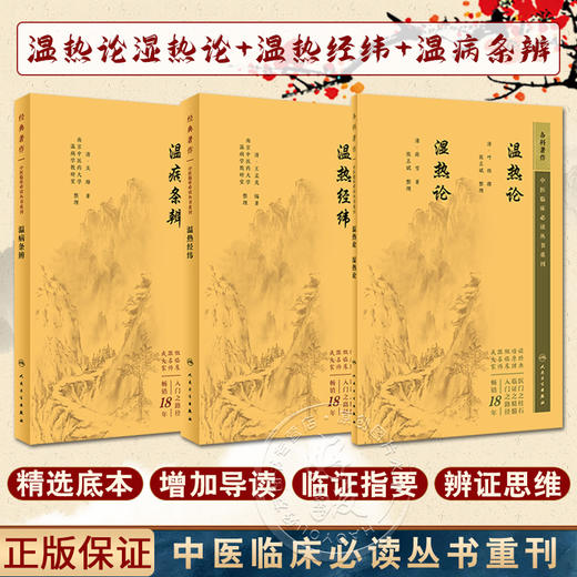 温热论湿热论+温热经纬+温病条辨 3本套装人卫版中医临床必读丛书系列 人民卫生出版社薛雪张志斌王孟英吴鞠通等原著 中医古籍 商品图0