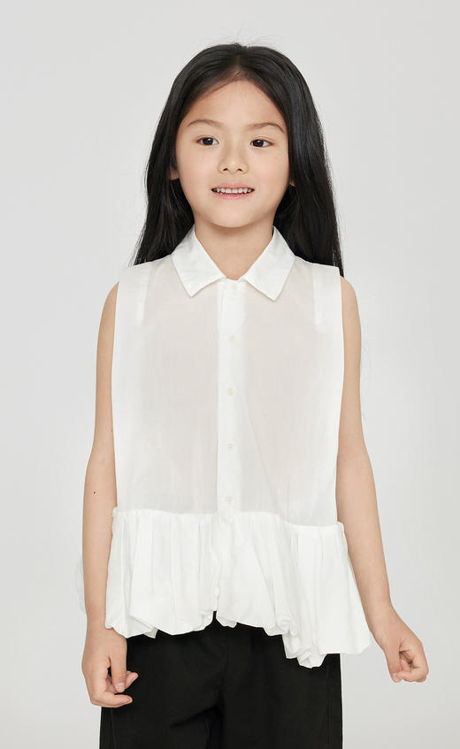 jnby  23年秋款  轻盈精致A字型无袖衬衣  1N7213540 商品图5