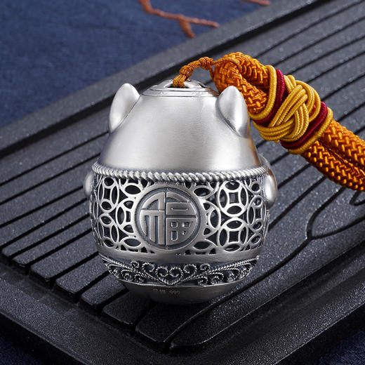 子佩集S999银【招财猫】手把件【SBJ421】纯银2306 商品图1